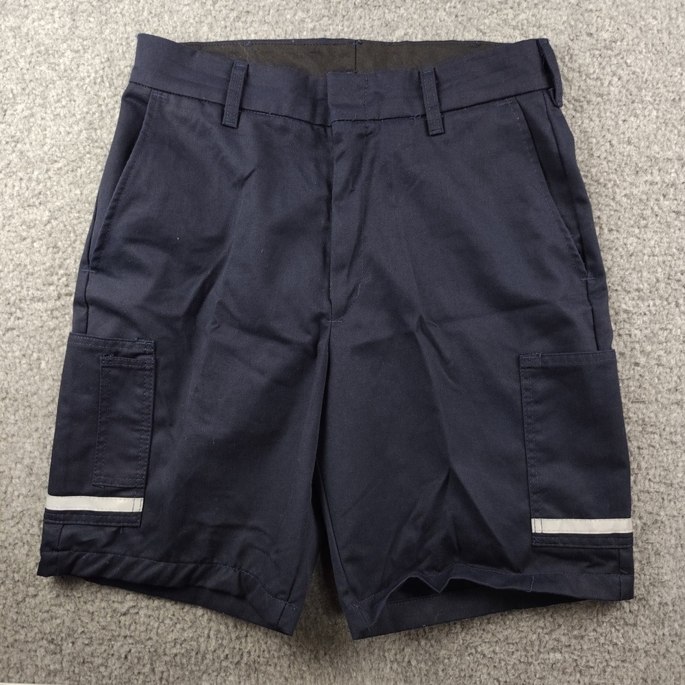FedEx Cargo Shorts Mens 32 Stan Herman Navy Reflective Workwear EUC